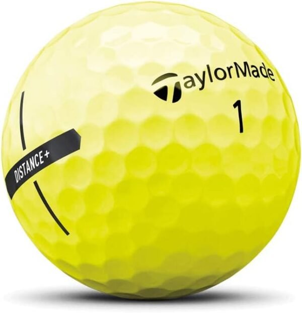 2021 TaylorMade Yellow Distance+ Golf Balls - Image 3