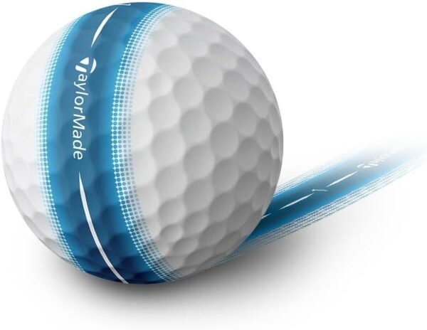 TaylorMade Golf Tour Response Stripe Ball Blue Dozen - Image 6