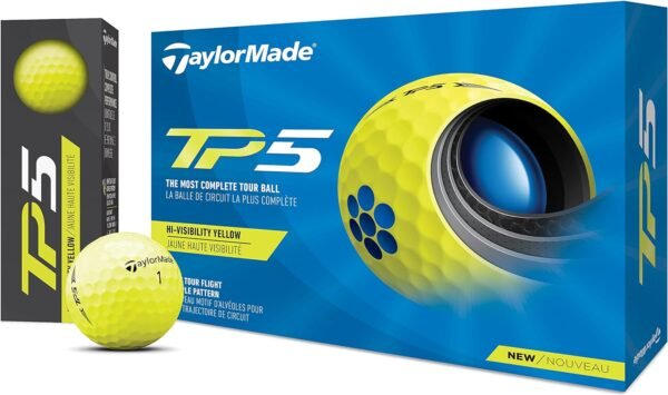 2021 TaylorMade Yellow TP5 Golf Balls - Image 4