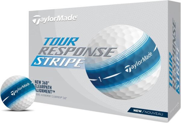 TaylorMade Golf Tour Response Stripe Ball Blue Dozen