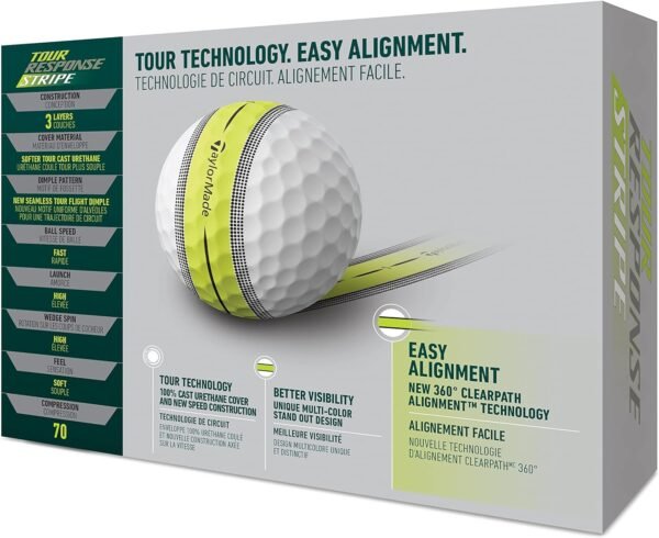 Taylormade Golf Tour Response Stripe Ball Multi Pack Dozen - Image 7