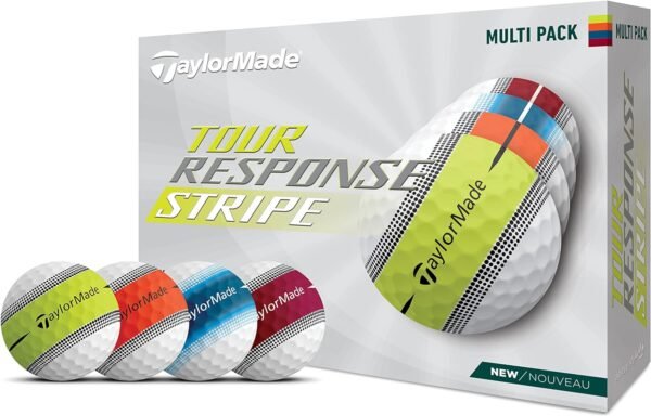 Taylormade Golf Tour Response Stripe Ball Multi Pack Dozen