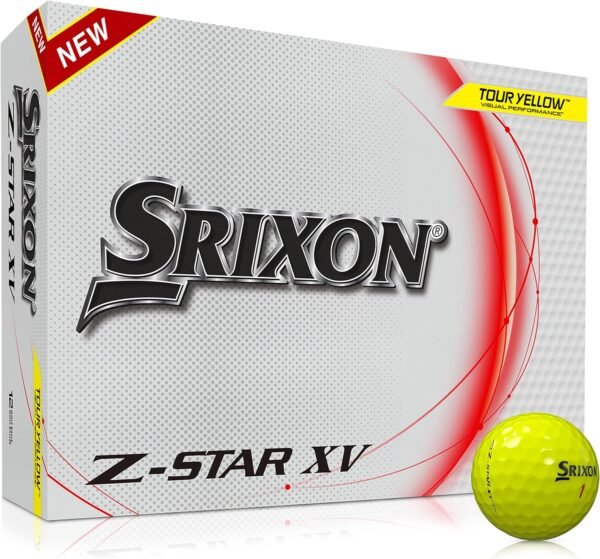 Srixon Z Star XV 8 - Dozen Premium Golf Balls - Tour Level - Performance - Urethane - 4 Pieces - Premium Golf Accessories and Golf