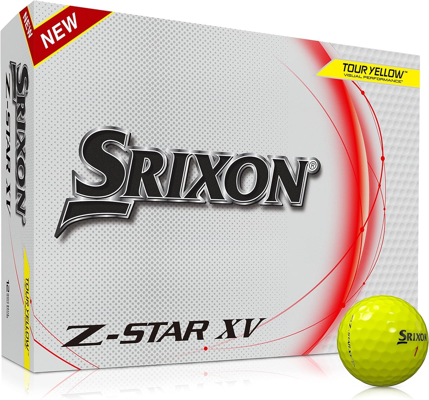 Srixon Z Star XV 8 - Dozen Premium Golf Balls - Tour Level - Performance - Urethane - 4 Pieces - Premium Golf Accessories and Golf